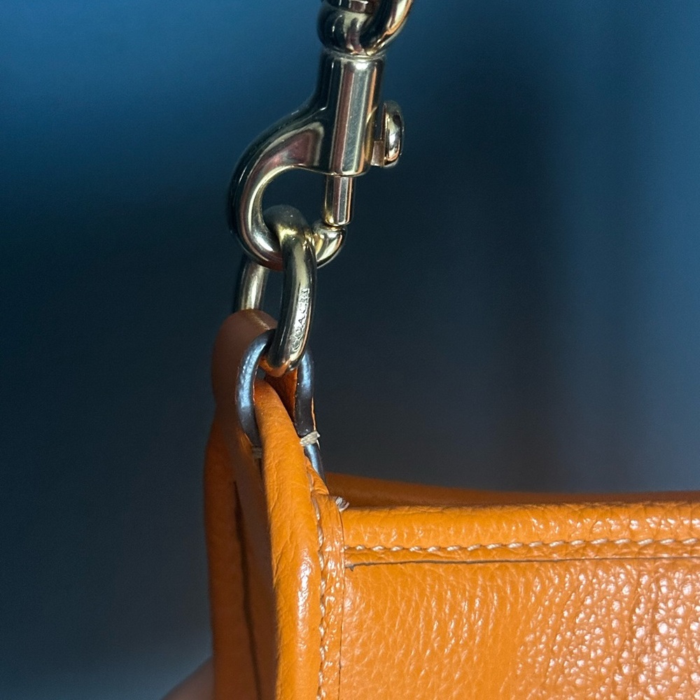 Coach Dempsey File Vibrant Orange Crossbody Bag - Picture 12 of 14